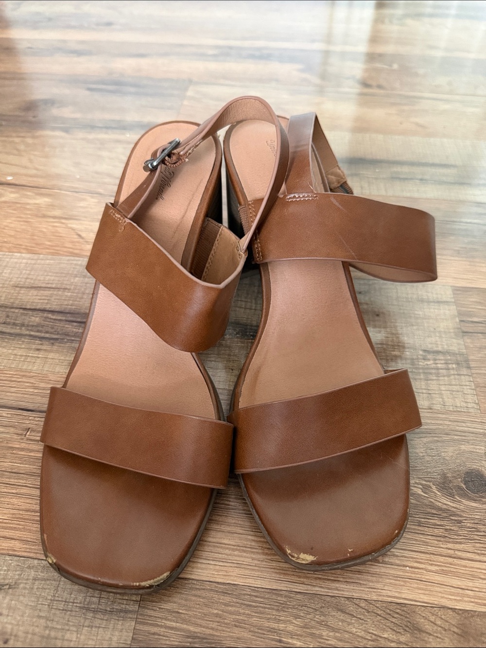 Women’s Brown Leather Slingback Sandals